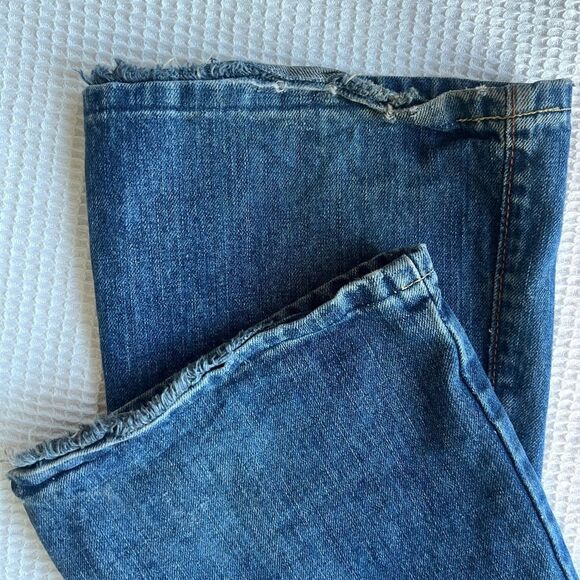 Abercrombie Fitch Women’s Madison Flare Distressed Embellished Blue Jeans Sz 4R - Picture 13 of 13